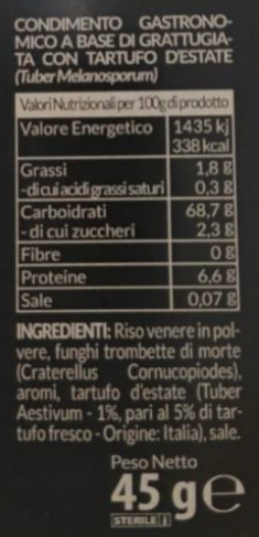 Grattugiata con Tartufo d'estate 45g